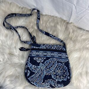 Vera Bradley Blue/White Bandana Print Hipster Crossbody Bag